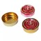 2 Red Gold Glitter Unscented Rose Tealight Candles Wedding Centerpieces